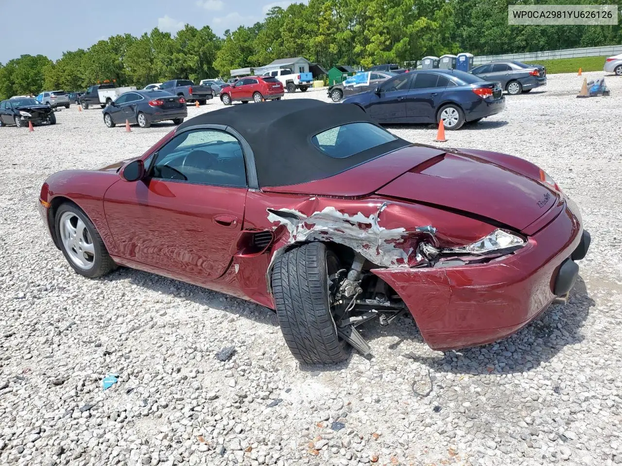 2000 Porsche Boxster VIN: WP0CA2981YU626126 Lot: 63308135