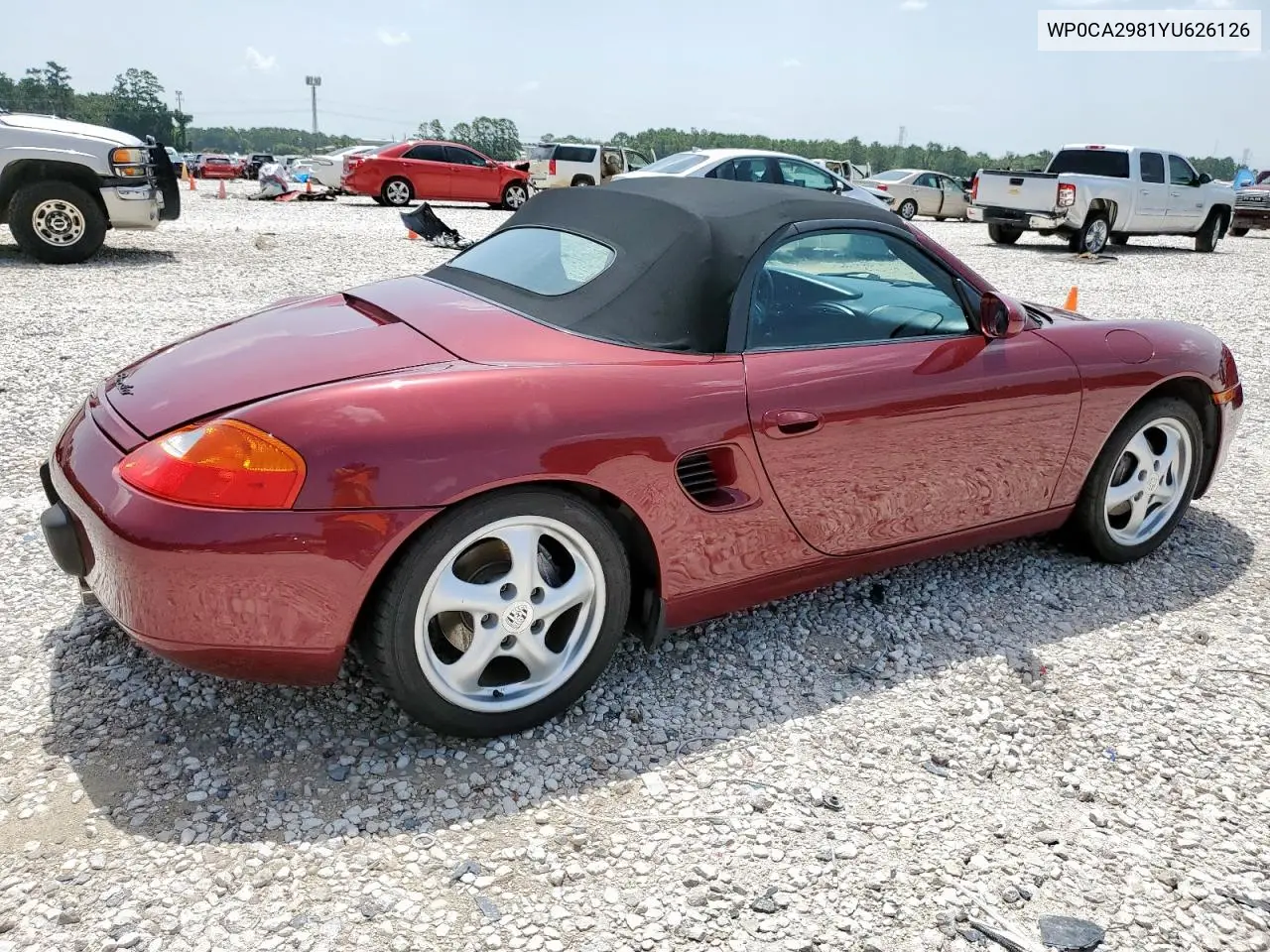 2000 Porsche Boxster VIN: WP0CA2981YU626126 Lot: 63308135