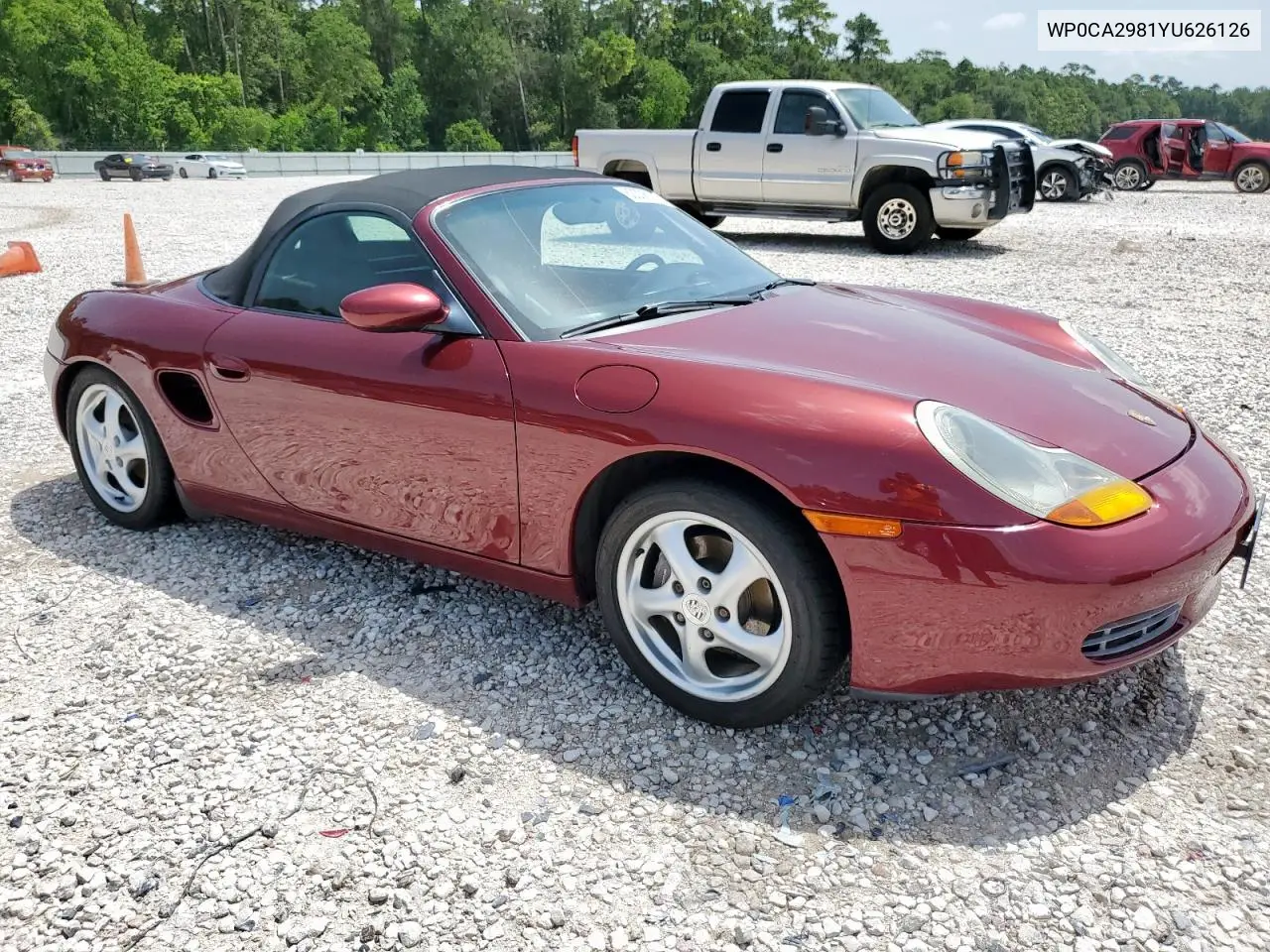 2000 Porsche Boxster VIN: WP0CA2981YU626126 Lot: 63308135