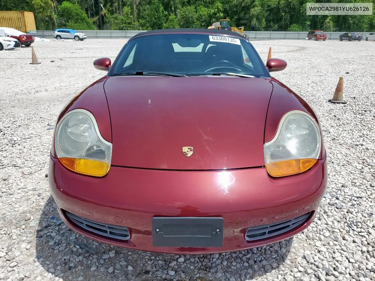 2000 Porsche Boxster VIN: WP0CA2981YU626126 Lot: 63308135