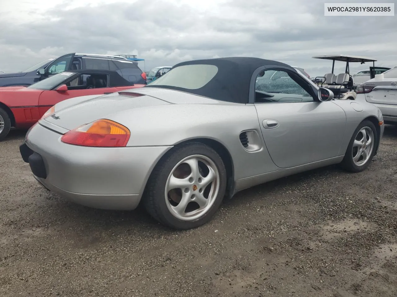 2000 Porsche Boxster VIN: WP0CA2981YS620385 Lot: 75085534
