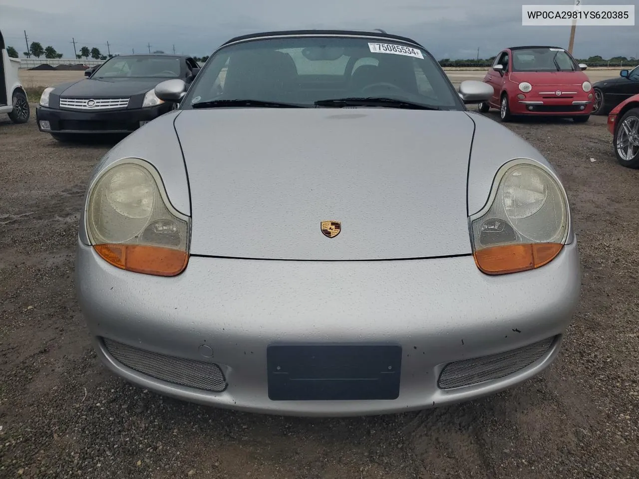 2000 Porsche Boxster VIN: WP0CA2981YS620385 Lot: 75085534