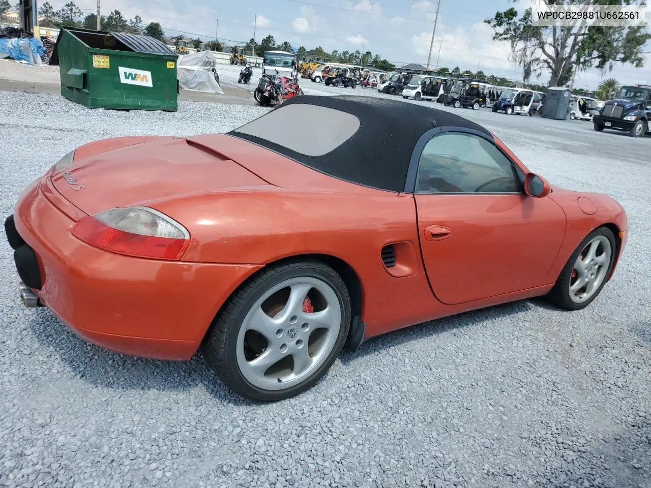 2001 Porsche Boxster S VIN: WP0CB29881U662561 Lot: 55586375