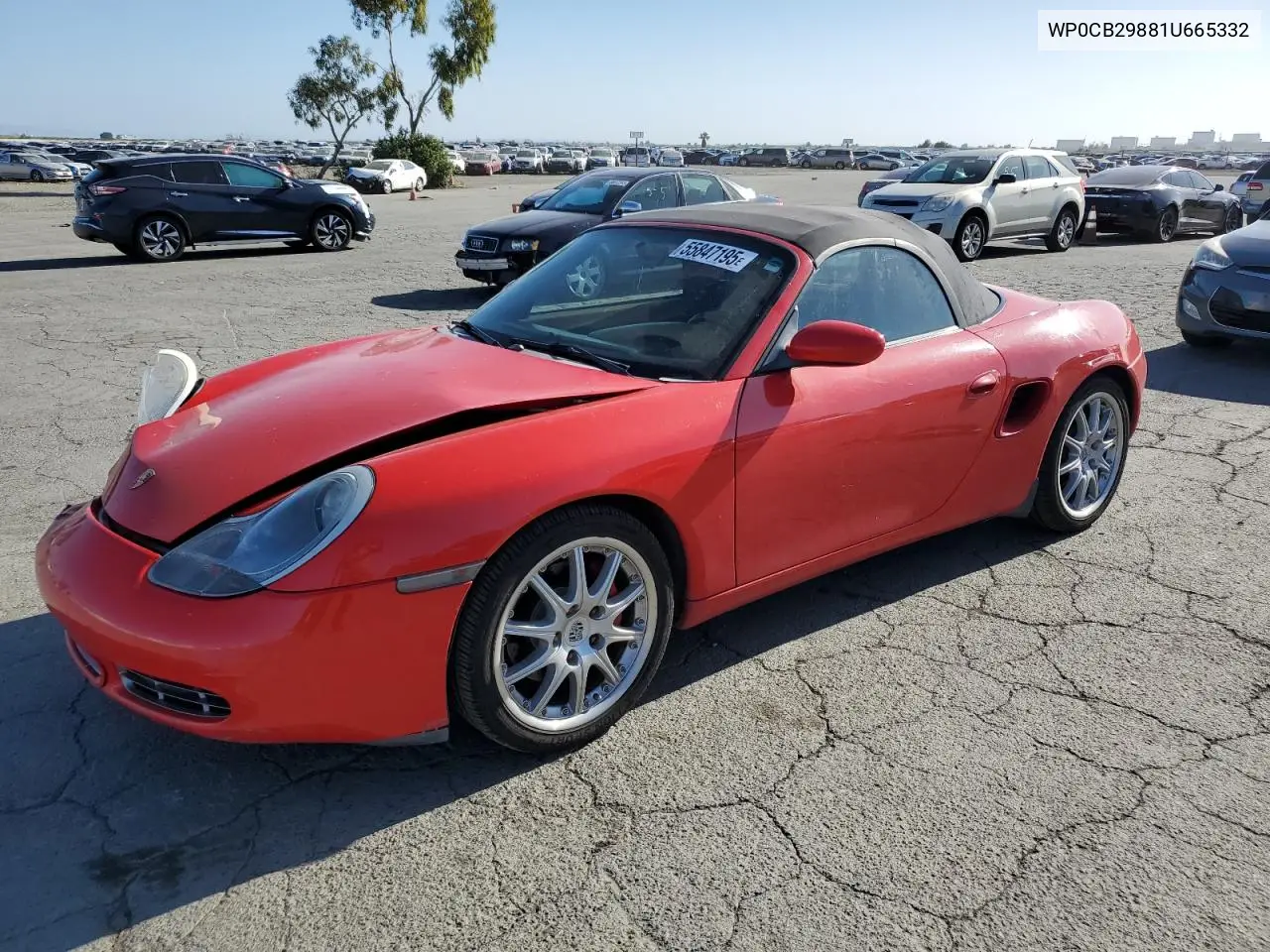 2001 Porsche Boxster S VIN: WP0CB29881U665332 Lot: 55847195