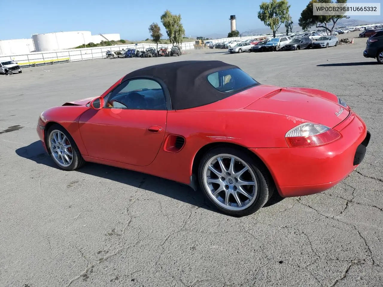 2001 Porsche Boxster S VIN: WP0CB29881U665332 Lot: 55847195