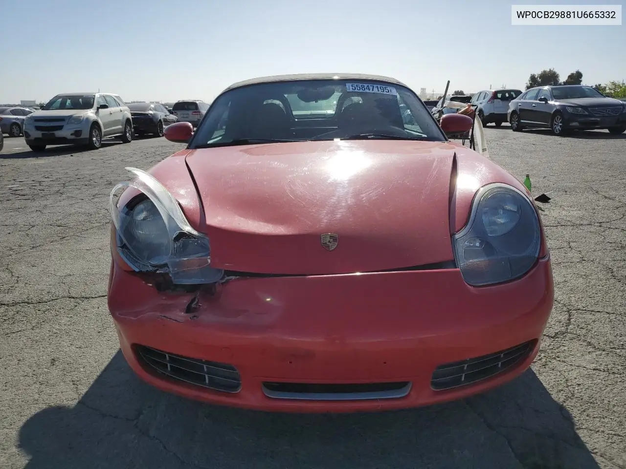2001 Porsche Boxster S VIN: WP0CB29881U665332 Lot: 55847195
