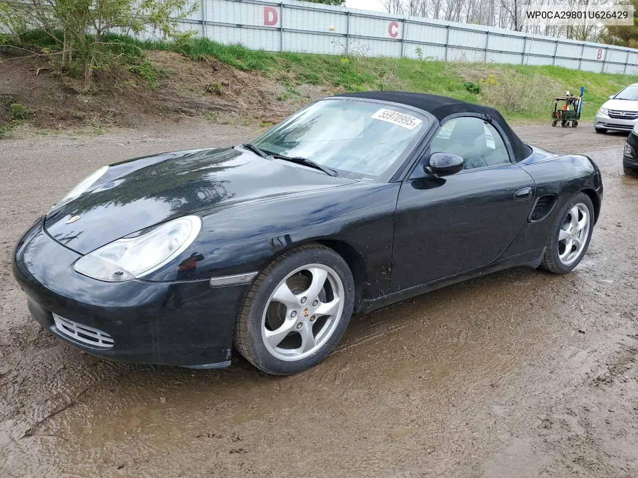 2001 Porsche Boxster VIN: WP0CA29801U626429 Lot: 55970995