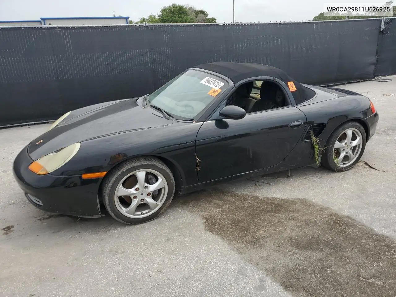 2001 Porsche Boxster VIN: WP0CA29811U626925 Lot: 59632415