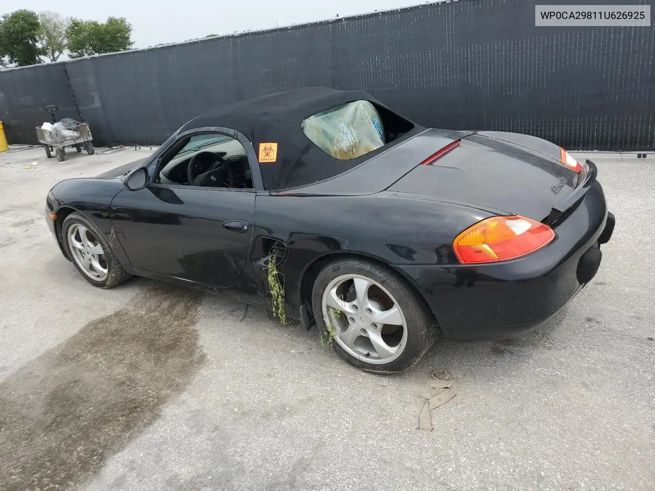2001 Porsche Boxster VIN: WP0CA29811U626925 Lot: 59632415