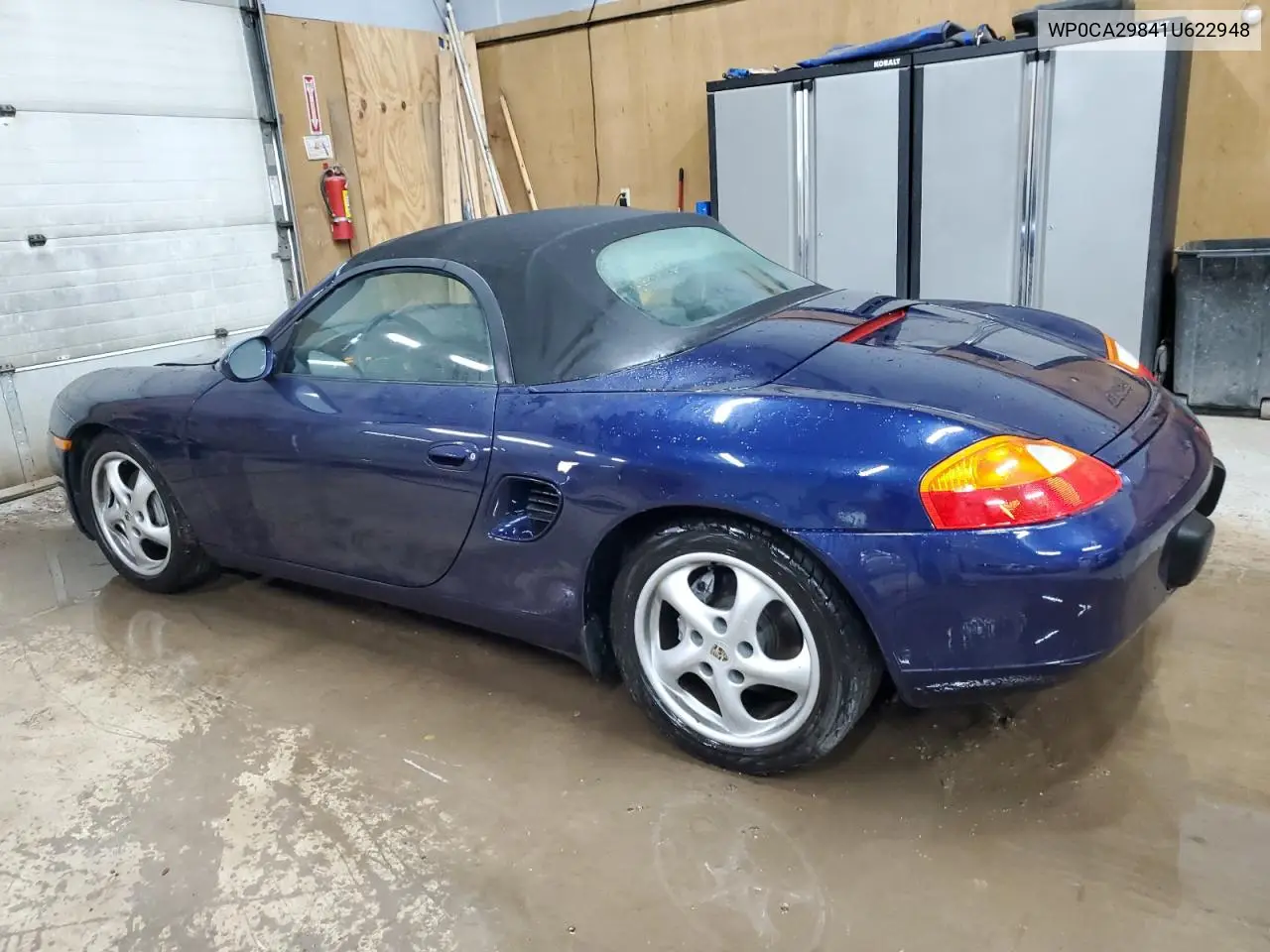 2001 Porsche Boxster VIN: WP0CA29841U622948 Lot: 60828625
