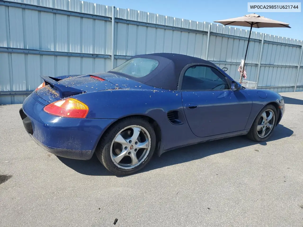 2001 Porsche Boxster VIN: WP0CA29851U621744 Lot: 62298845