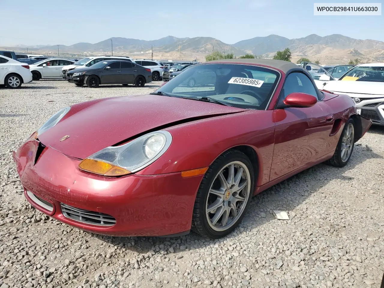 2001 Porsche Boxster S VIN: WP0CB29841U663030 Lot: 62385985