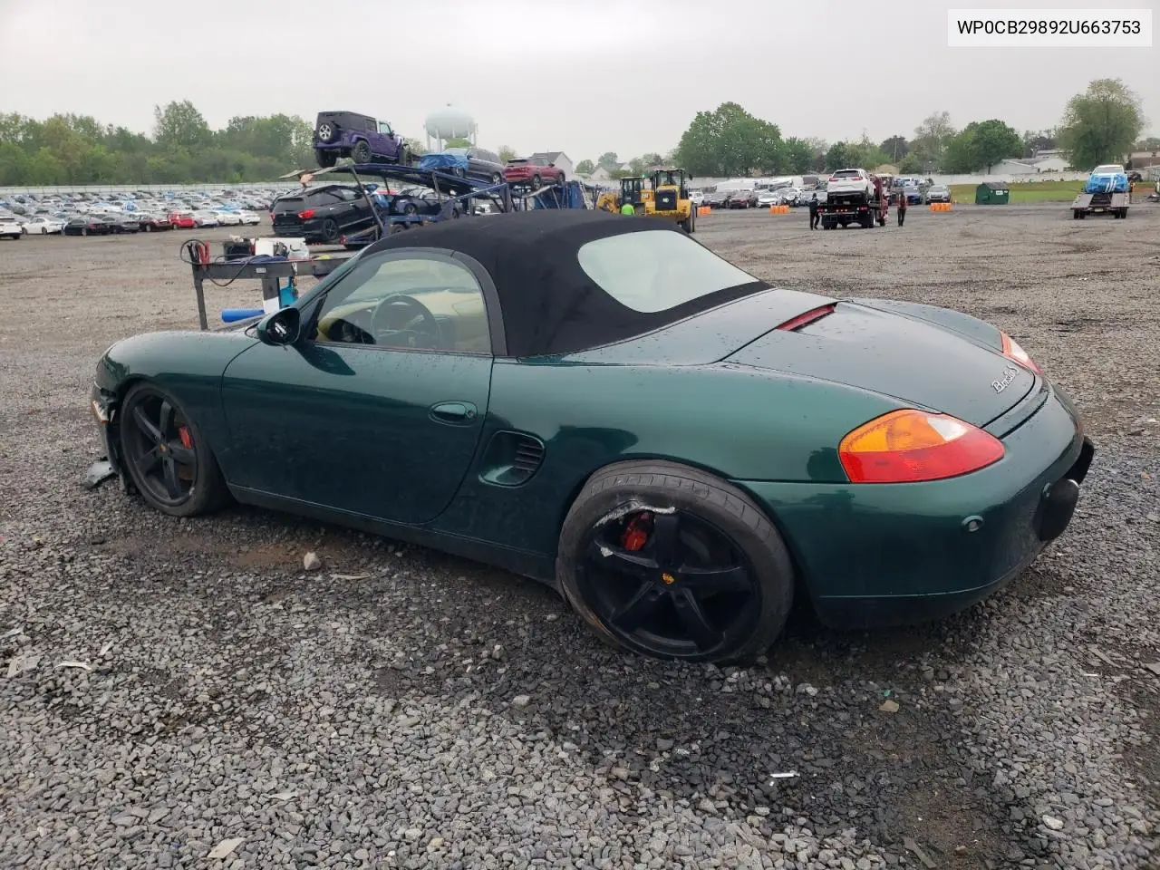2002 Porsche Boxster S VIN: WP0CB29892U663753 Lot: 55394025