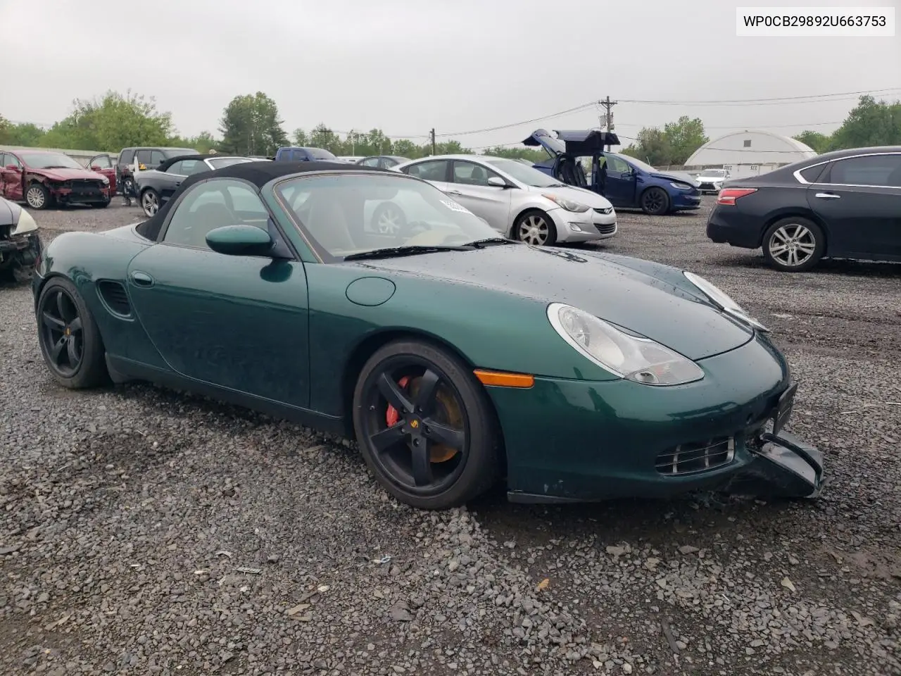 2002 Porsche Boxster S VIN: WP0CB29892U663753 Lot: 55394025