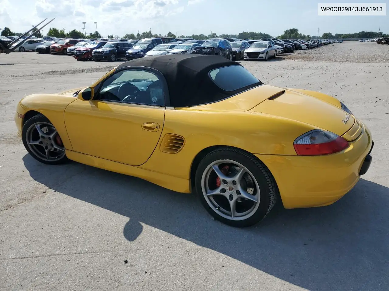 2003 Porsche Boxster S VIN: WP0CB29843U661913 Lot: 56097155