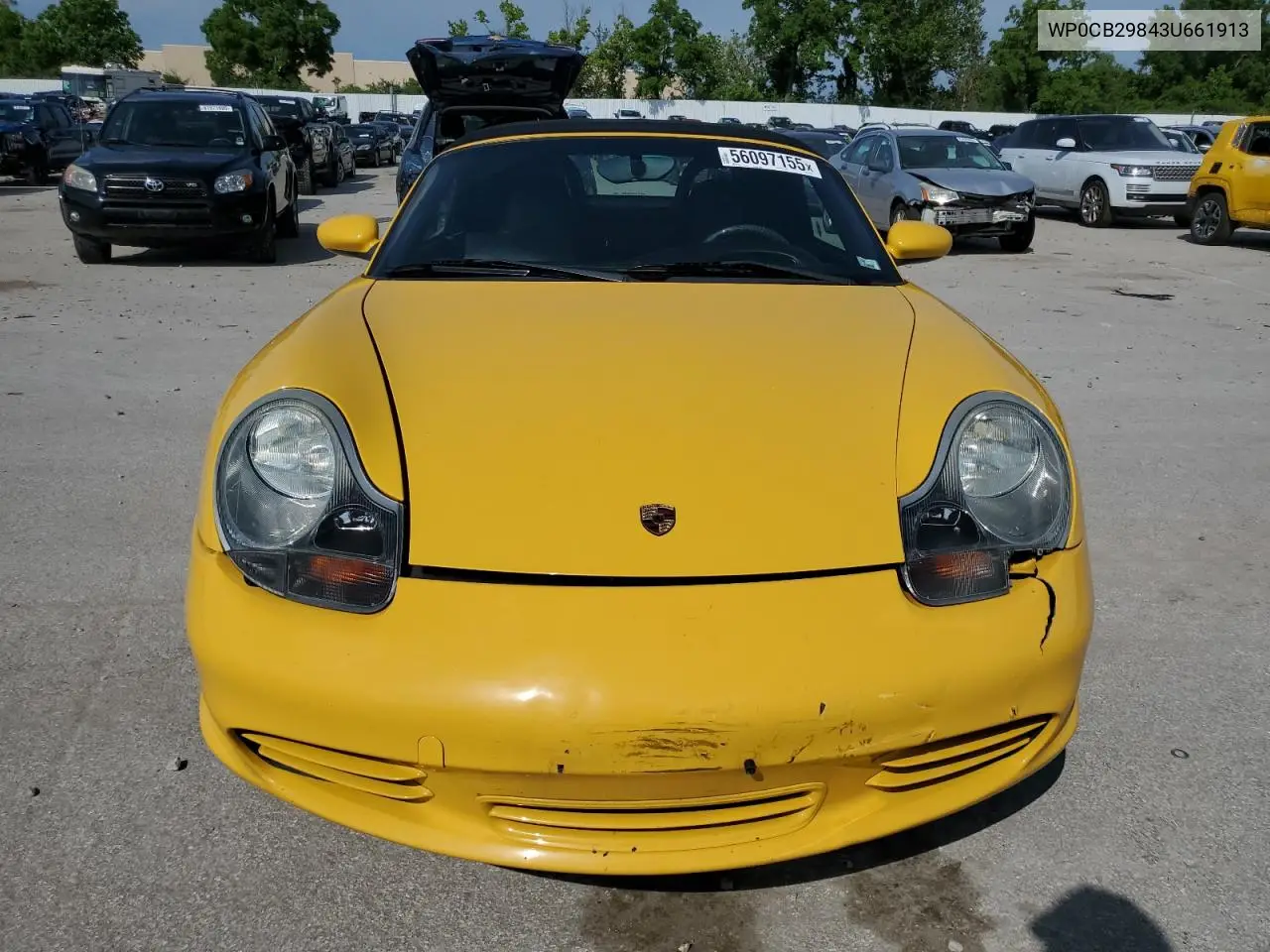 2003 Porsche Boxster S VIN: WP0CB29843U661913 Lot: 56097155