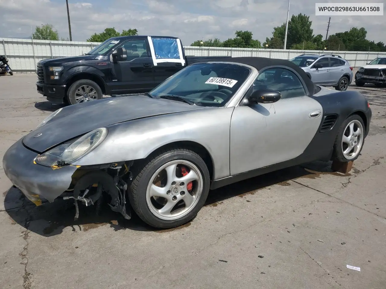 2003 Porsche Boxster S VIN: WP0CB29863U661508 Lot: 60139915