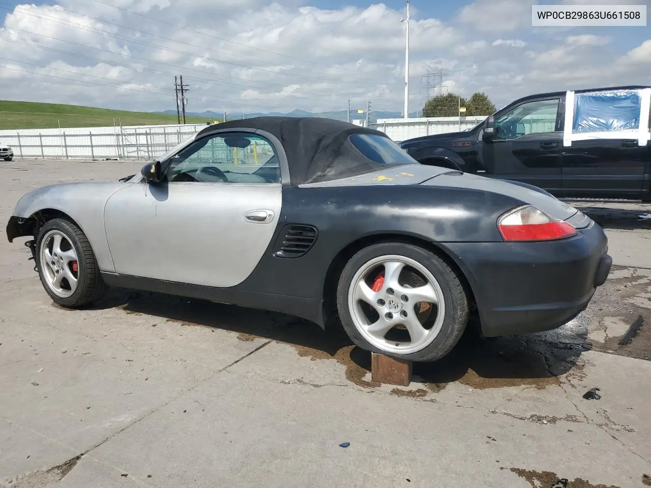 2003 Porsche Boxster S VIN: WP0CB29863U661508 Lot: 60139915