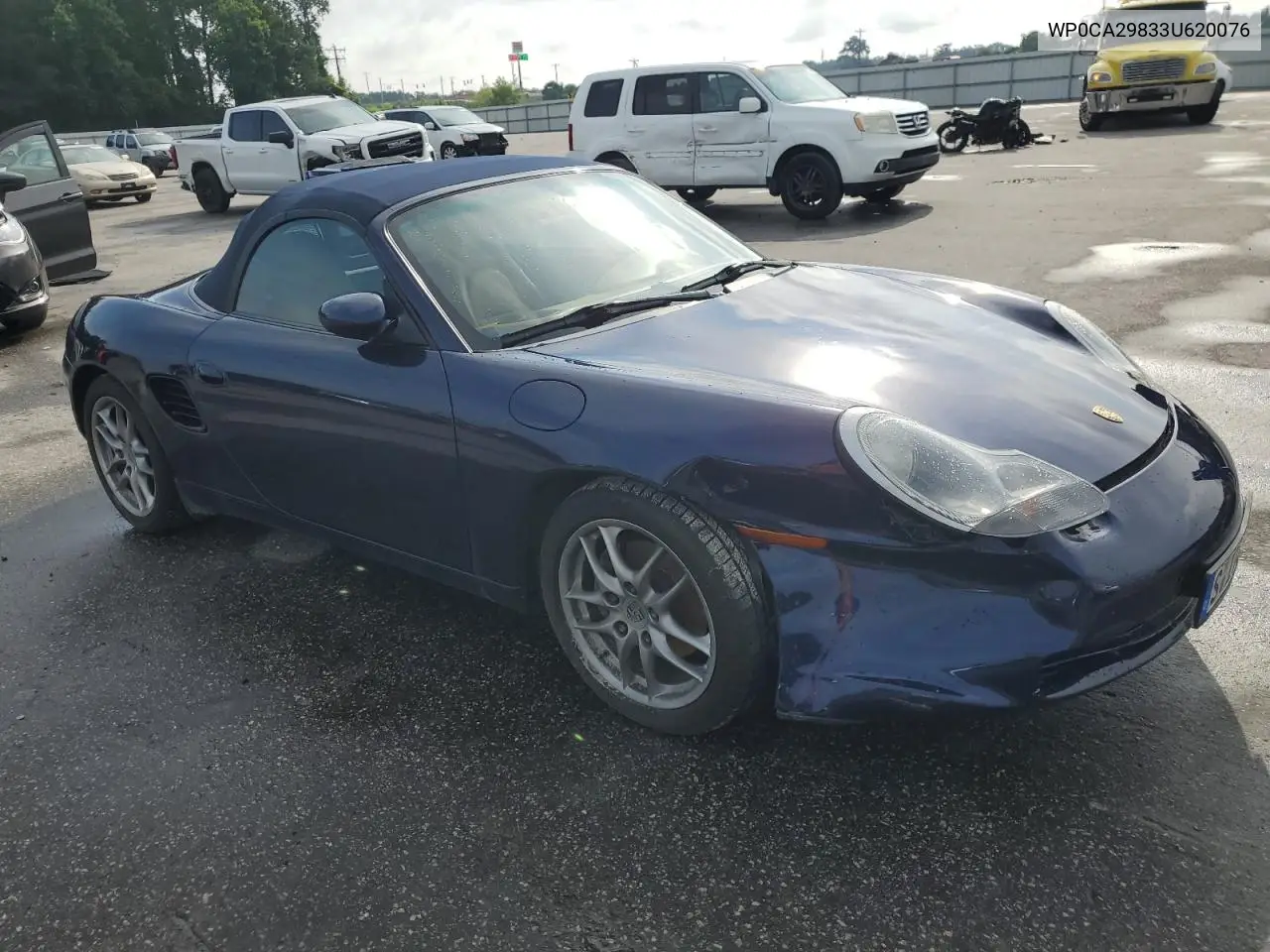 2003 Porsche Boxster VIN: WP0CA29833U620076 Lot: 61276605