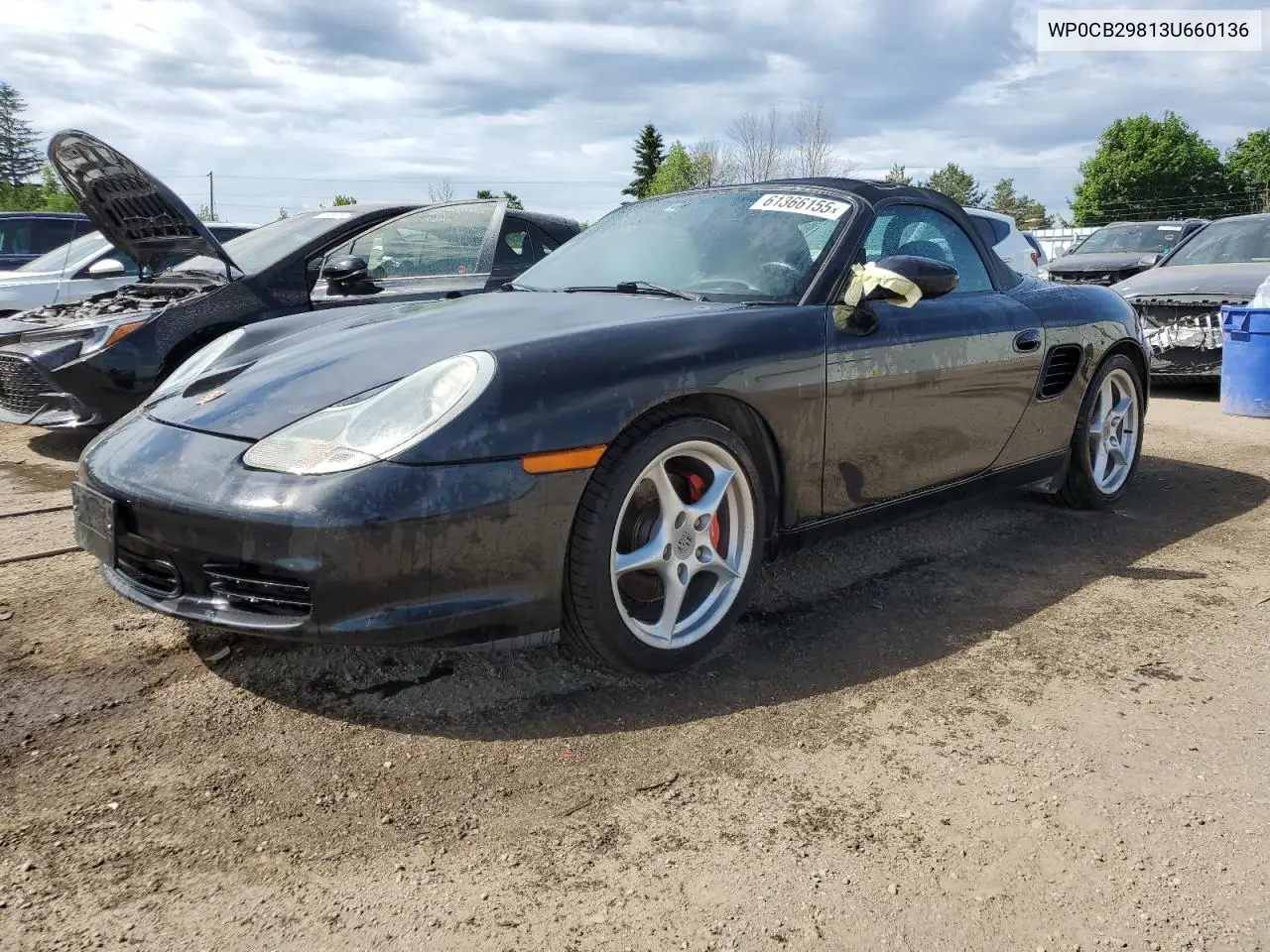 2003 Porsche Boxster S VIN: WP0CB29813U660136 Lot: 61366155