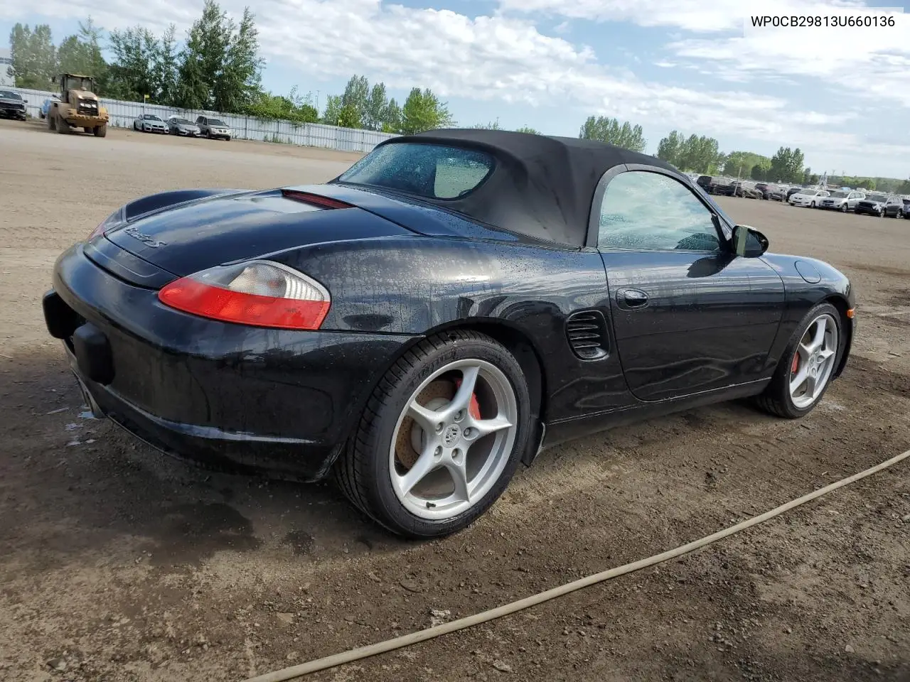 2003 Porsche Boxster S VIN: WP0CB29813U660136 Lot: 61366155