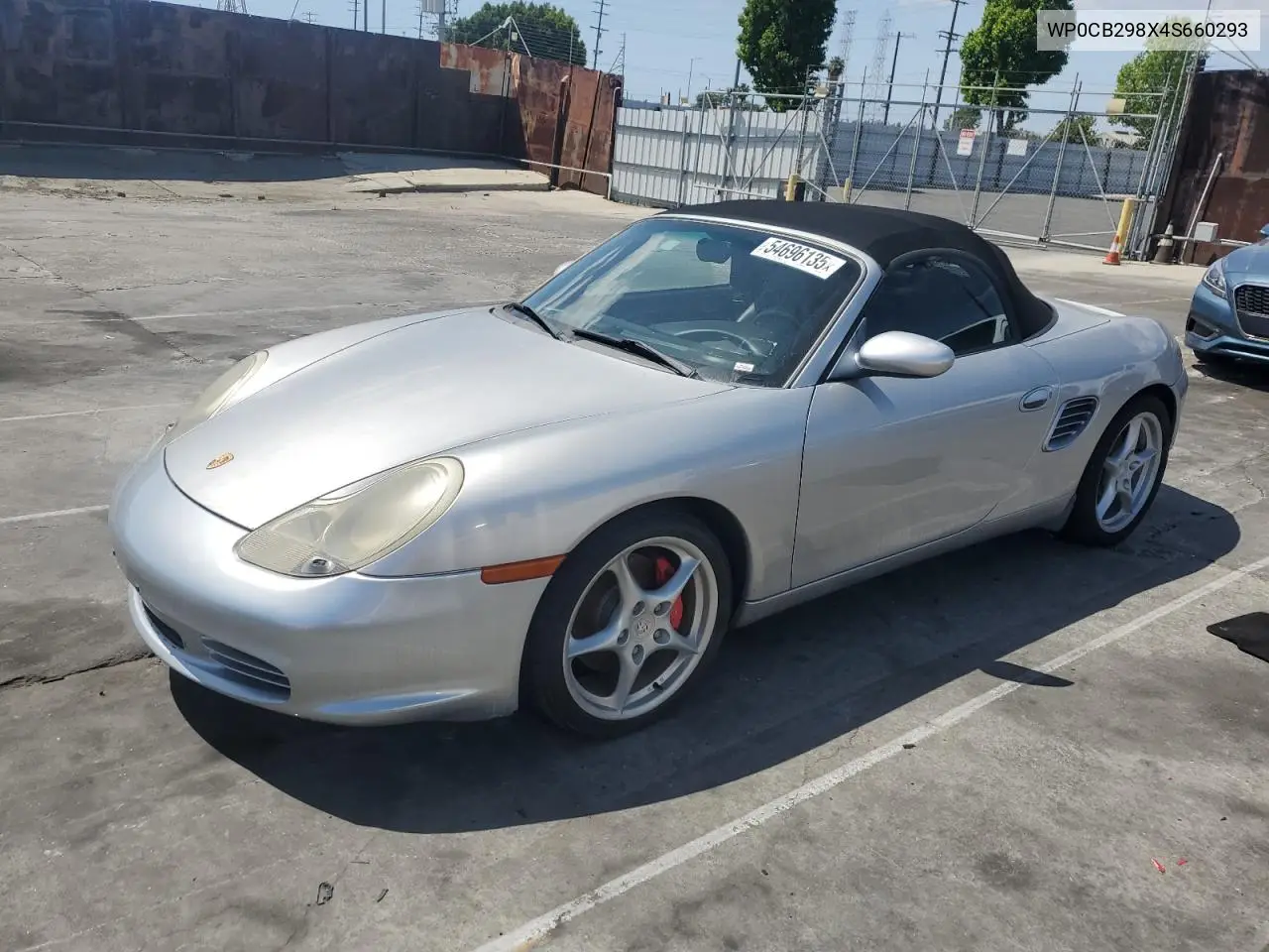 2004 Porsche Boxster S VIN: WP0CB298X4S660293 Lot: 54696135