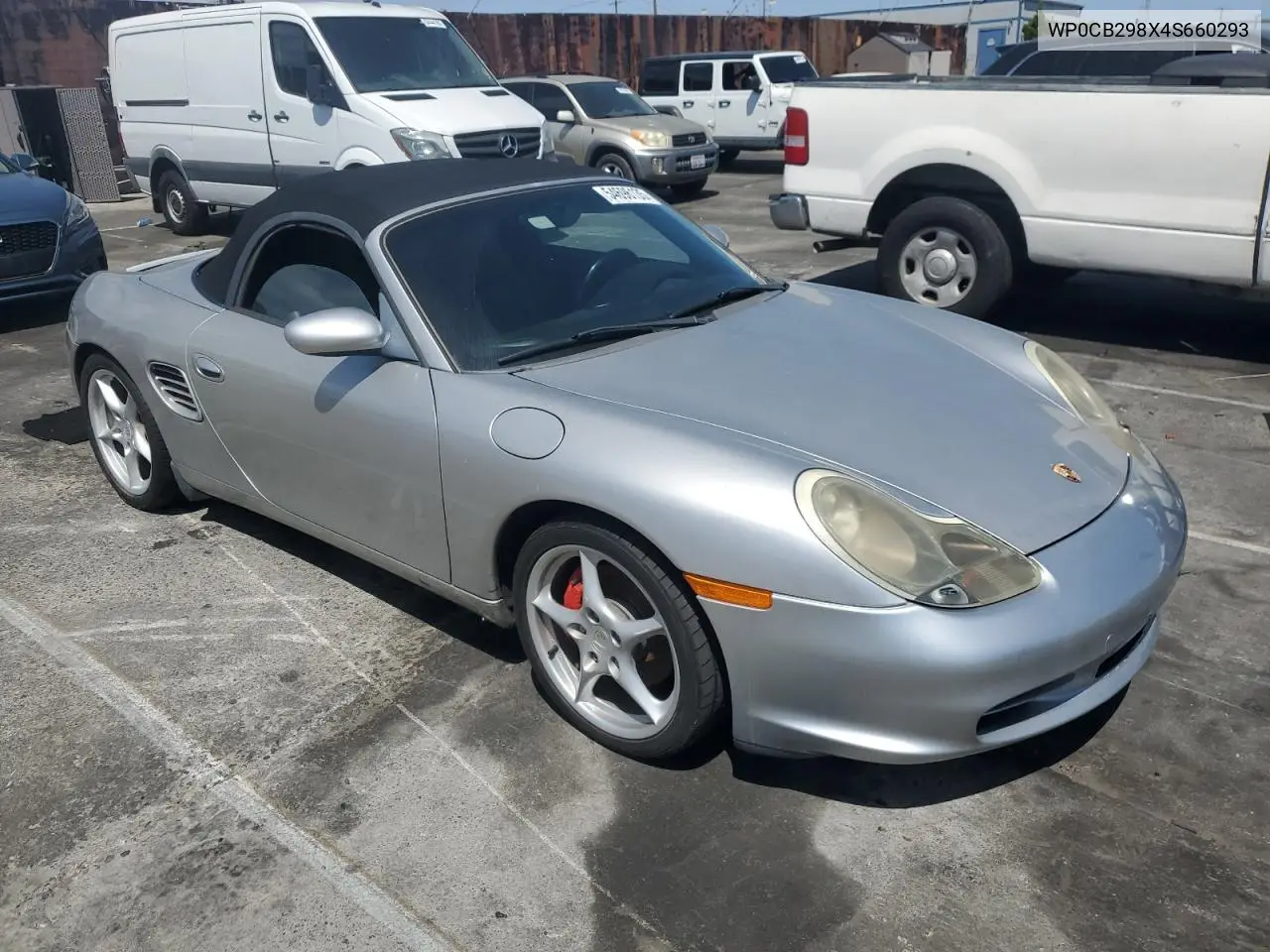 2004 Porsche Boxster S VIN: WP0CB298X4S660293 Lot: 54696135
