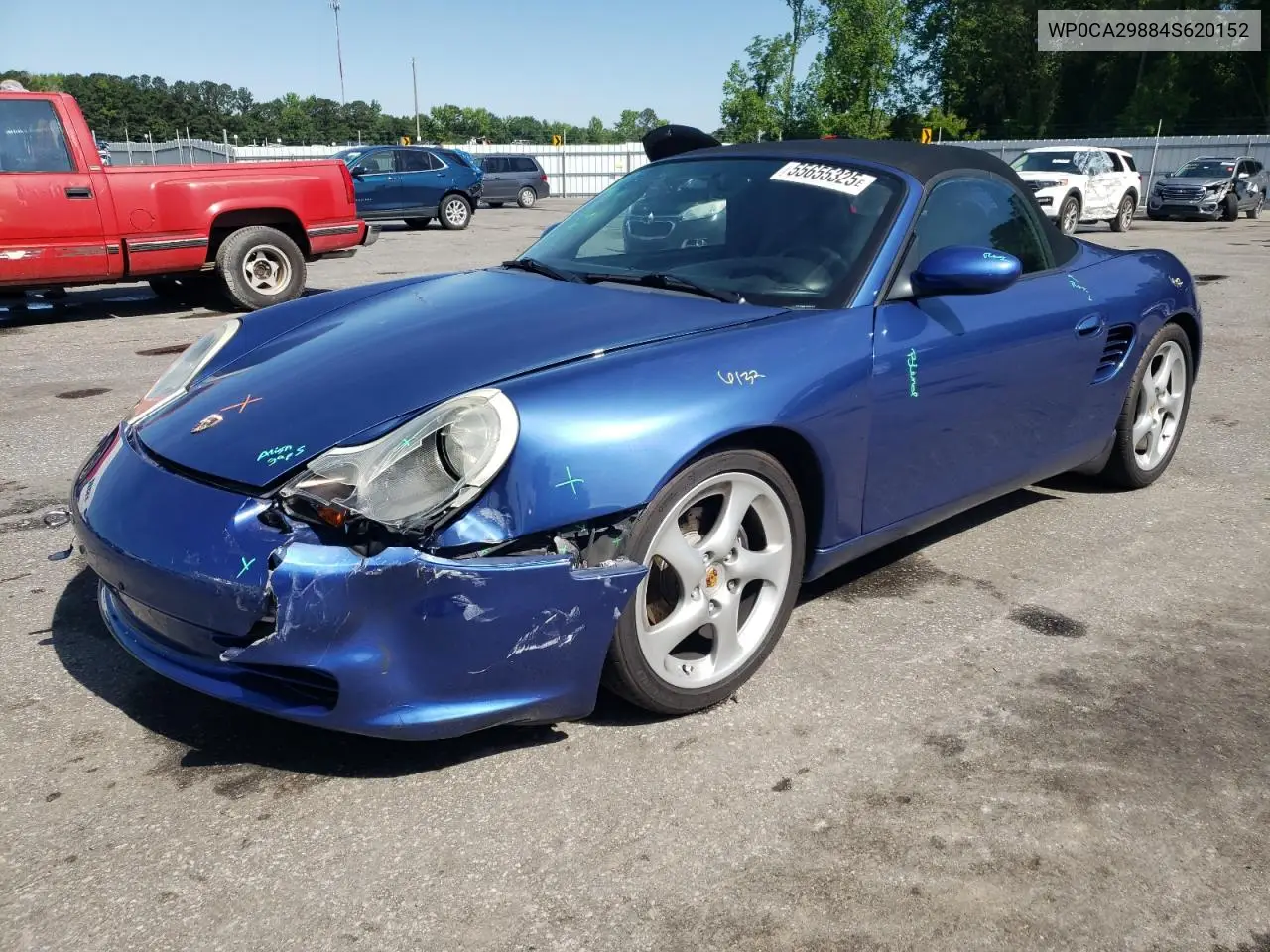 2004 Porsche Boxster VIN: WP0CA29884S620152 Lot: 55655325
