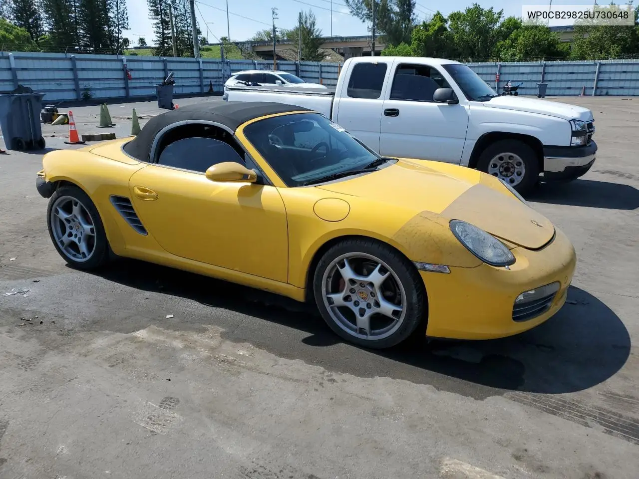 2005 Porsche Boxster S VIN: WP0CB29825U730648 Lot: 59193675