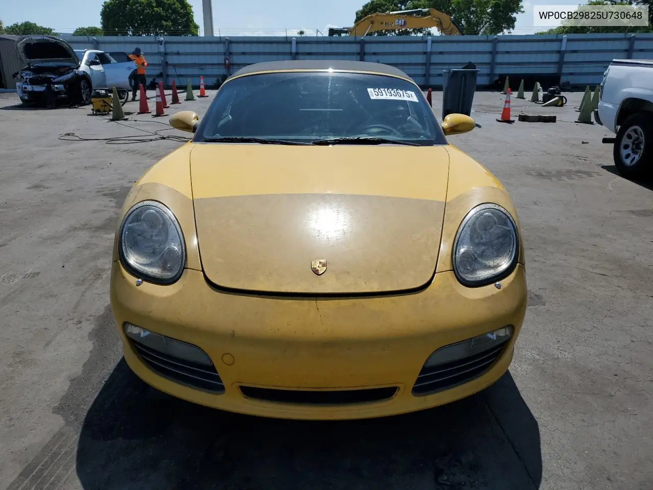 2005 Porsche Boxster S VIN: WP0CB29825U730648 Lot: 59193675