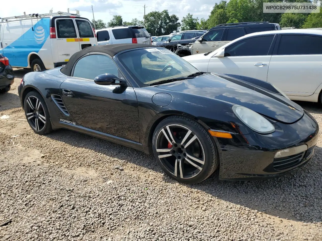 2005 Porsche Boxster S VIN: WP0CB29875U731438 Lot: 61603985