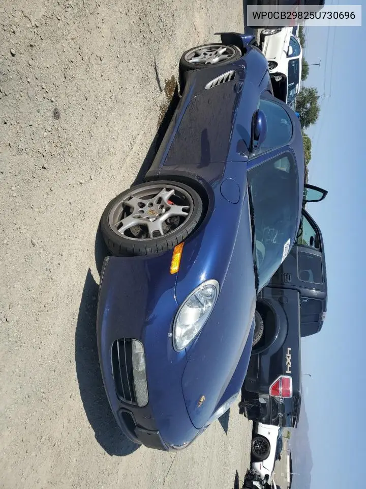 2005 Porsche Boxster S VIN: WP0CB29825U730696 Lot: 62401965
