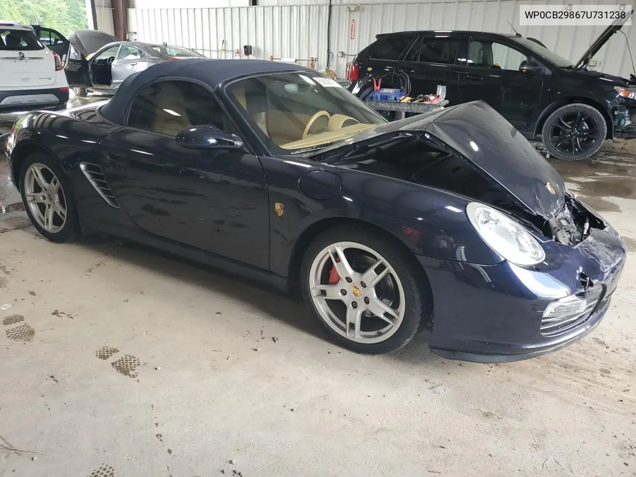 2007 Porsche Boxster S VIN: WP0CB29867U731238 Lot: 62600015