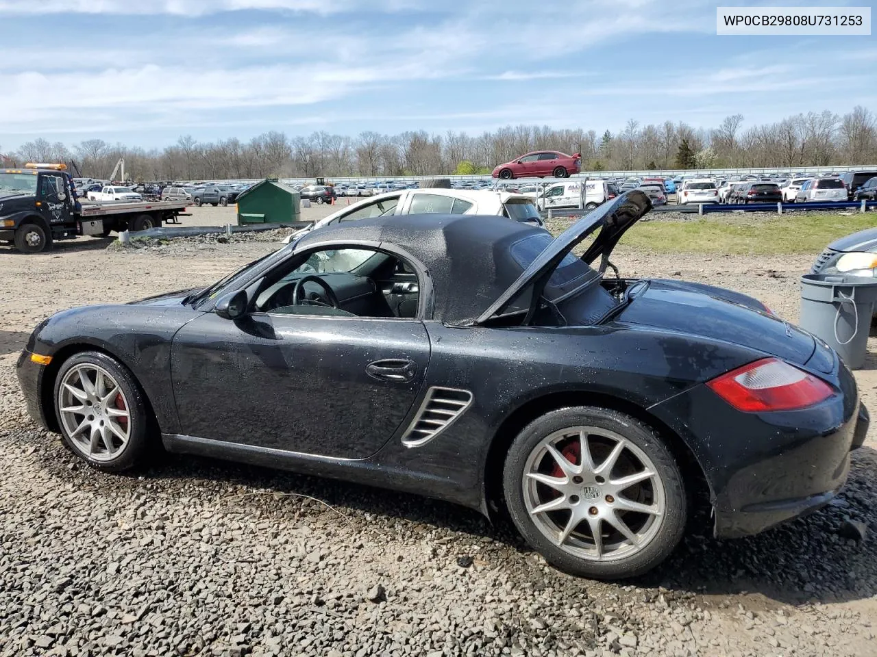 2008 Porsche Boxster S VIN: WP0CB29808U731253 Lot: 49583214