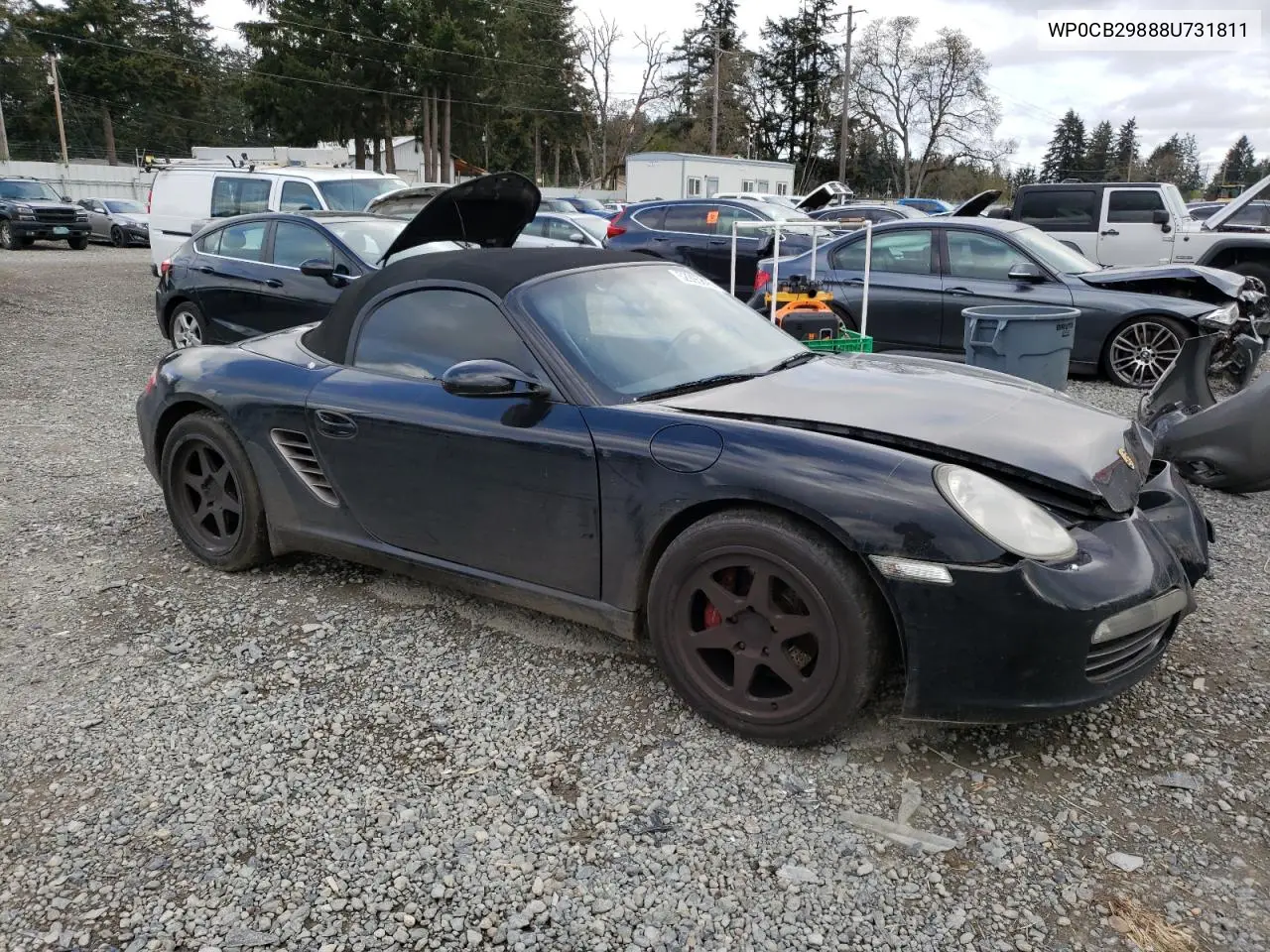 2008 Porsche Boxster S VIN: WP0CB29888U731811 Lot: 52995845