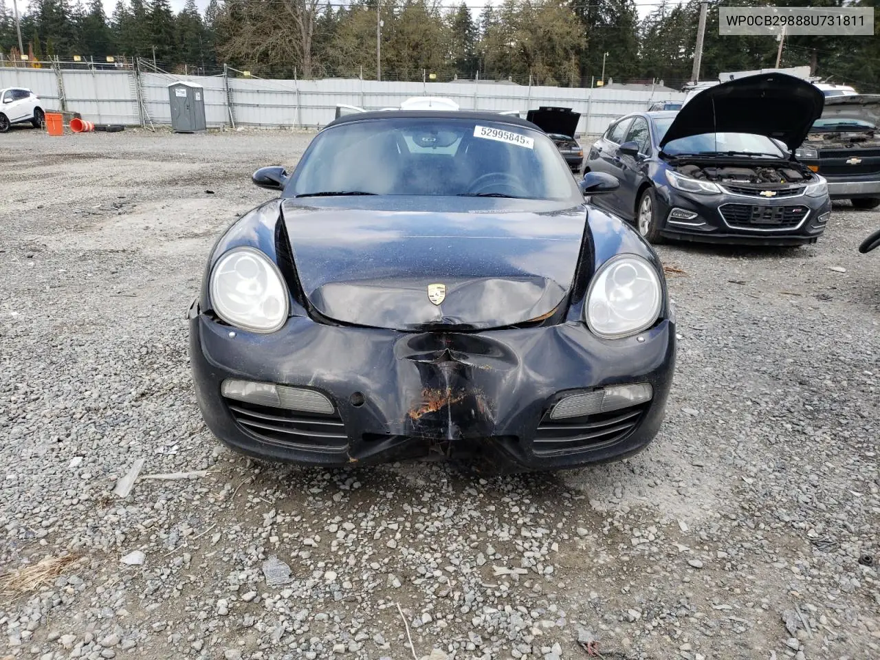 2008 Porsche Boxster S VIN: WP0CB29888U731811 Lot: 52995845