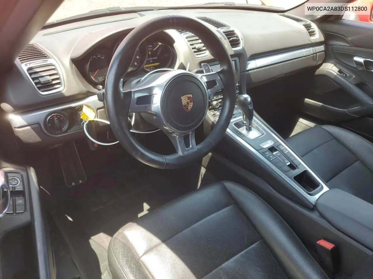 2013 Porsche Boxster VIN: WP0CA2A83DS112800 Lot: 61505485