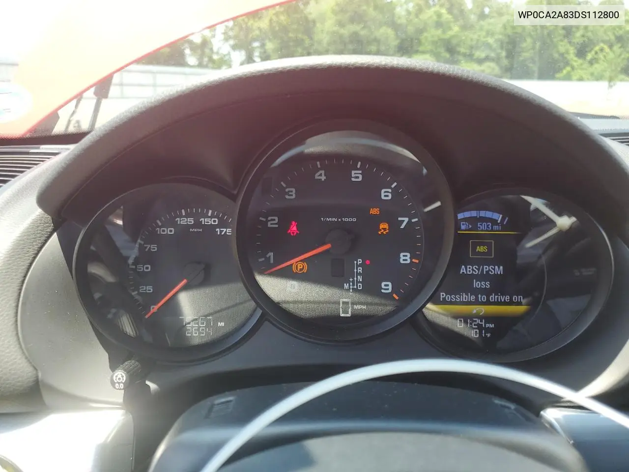 2013 Porsche Boxster VIN: WP0CA2A83DS112800 Lot: 61505485