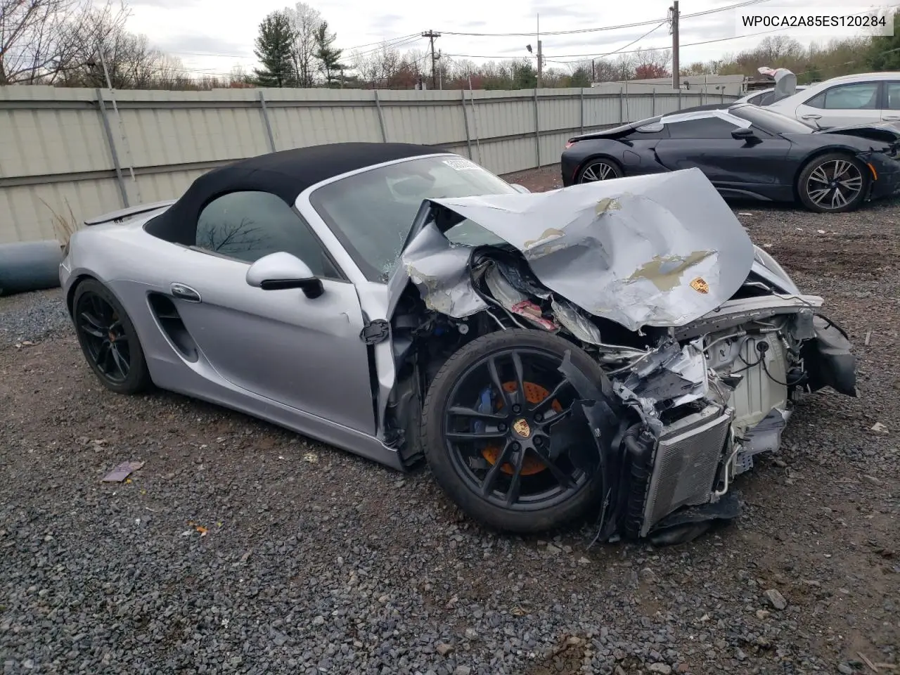 2014 Porsche Boxster VIN: WP0CA2A85ES120284 Lot: 52072815