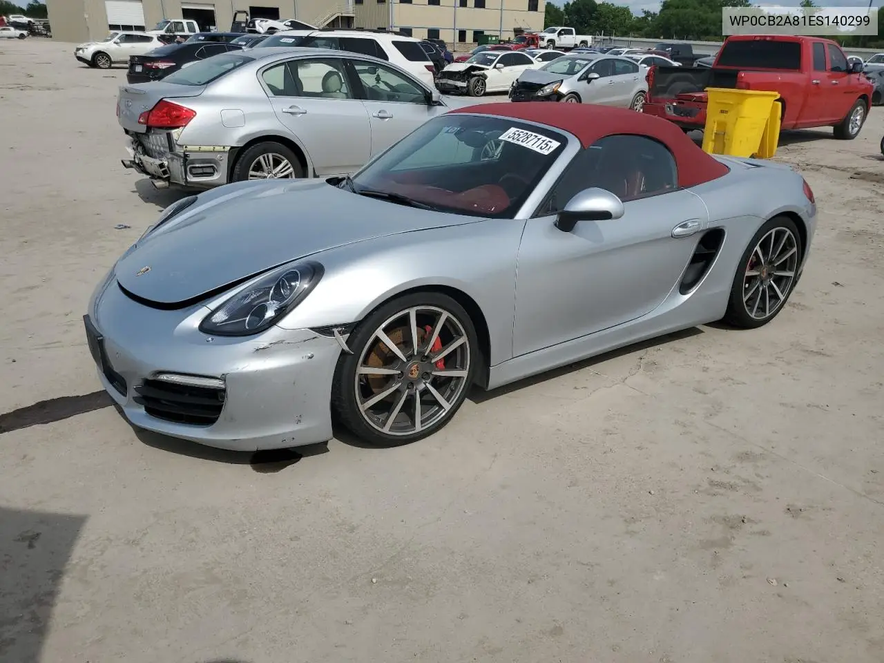 2014 Porsche Boxster S VIN: WP0CB2A81ES140299 Lot: 55287115