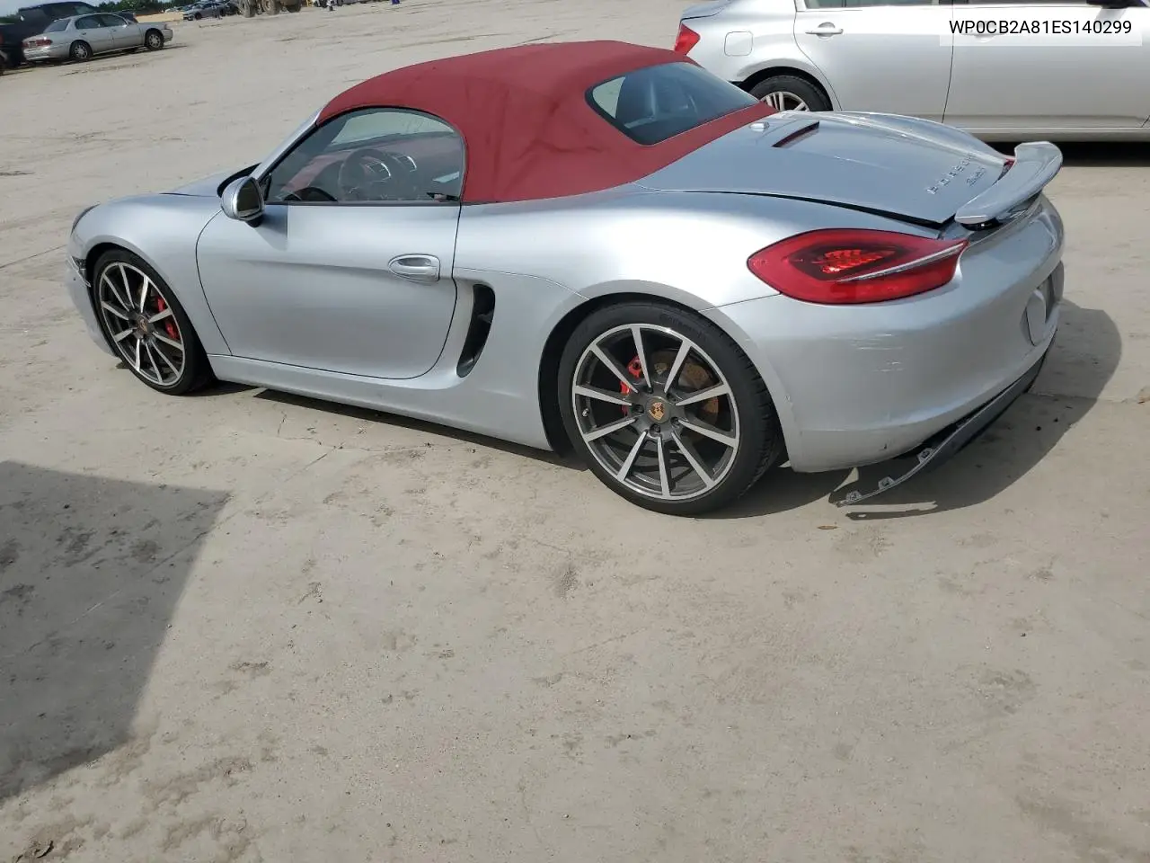2014 Porsche Boxster S VIN: WP0CB2A81ES140299 Lot: 55287115