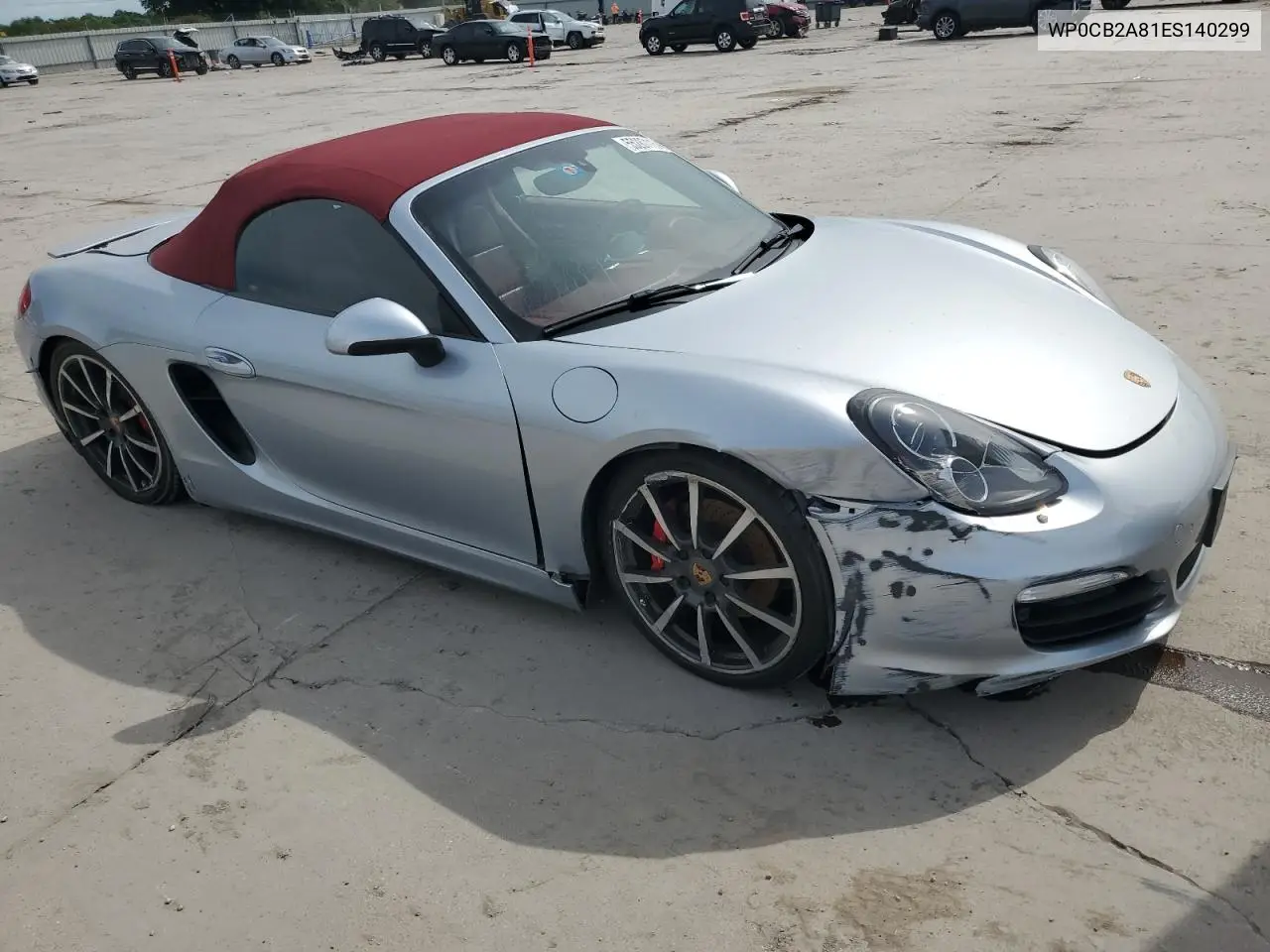 2014 Porsche Boxster S VIN: WP0CB2A81ES140299 Lot: 55287115