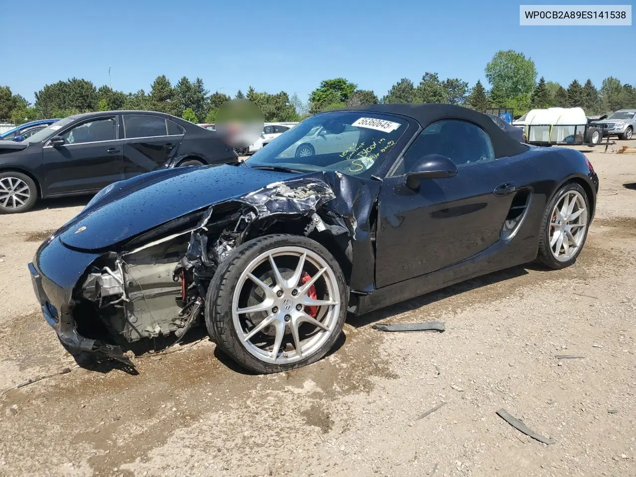 2014 Porsche Boxster S VIN: WP0CB2A89ES141538 Lot: 56360645