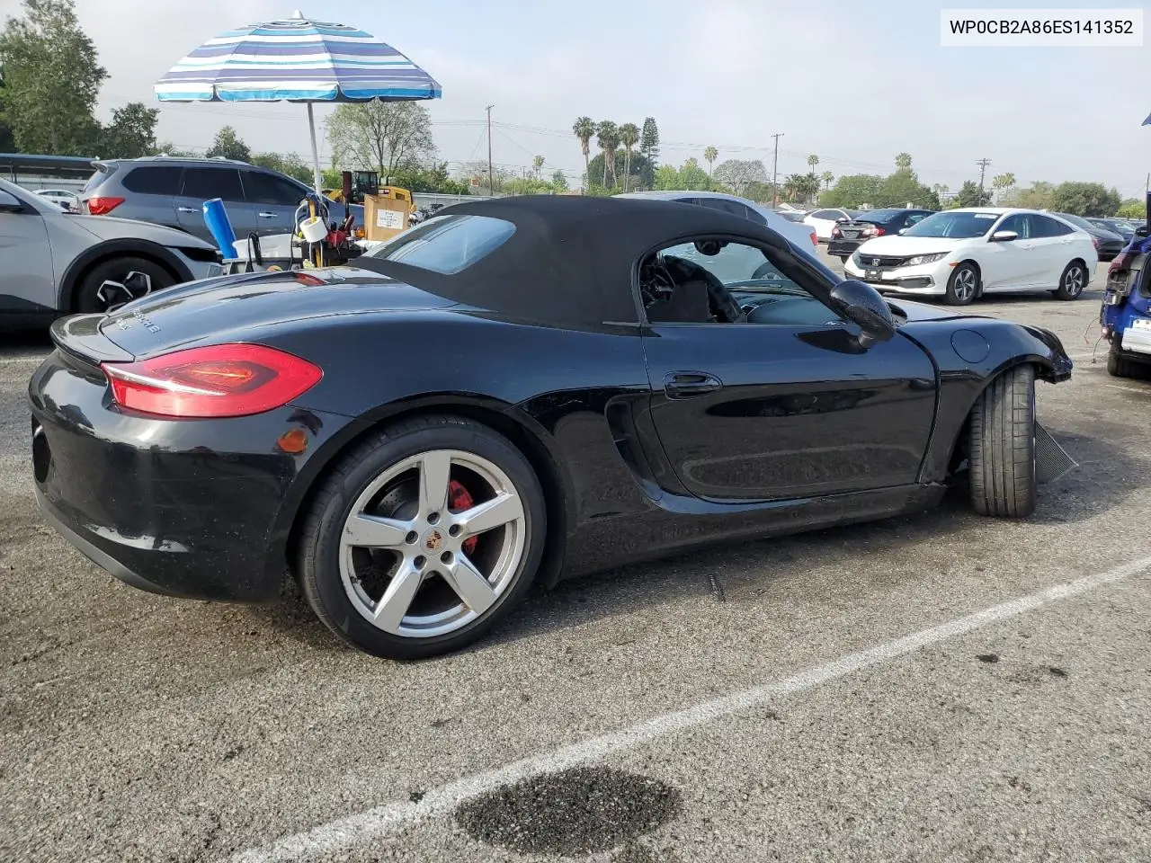 2014 Porsche Boxster S VIN: WP0CB2A86ES141352 Lot: 58347315