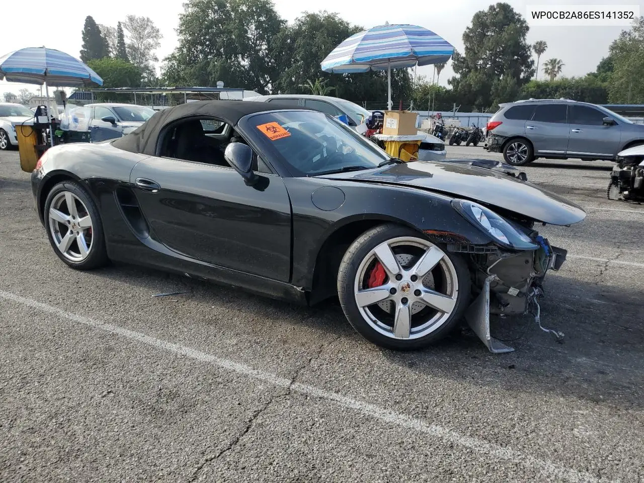 2014 Porsche Boxster S VIN: WP0CB2A86ES141352 Lot: 58347315