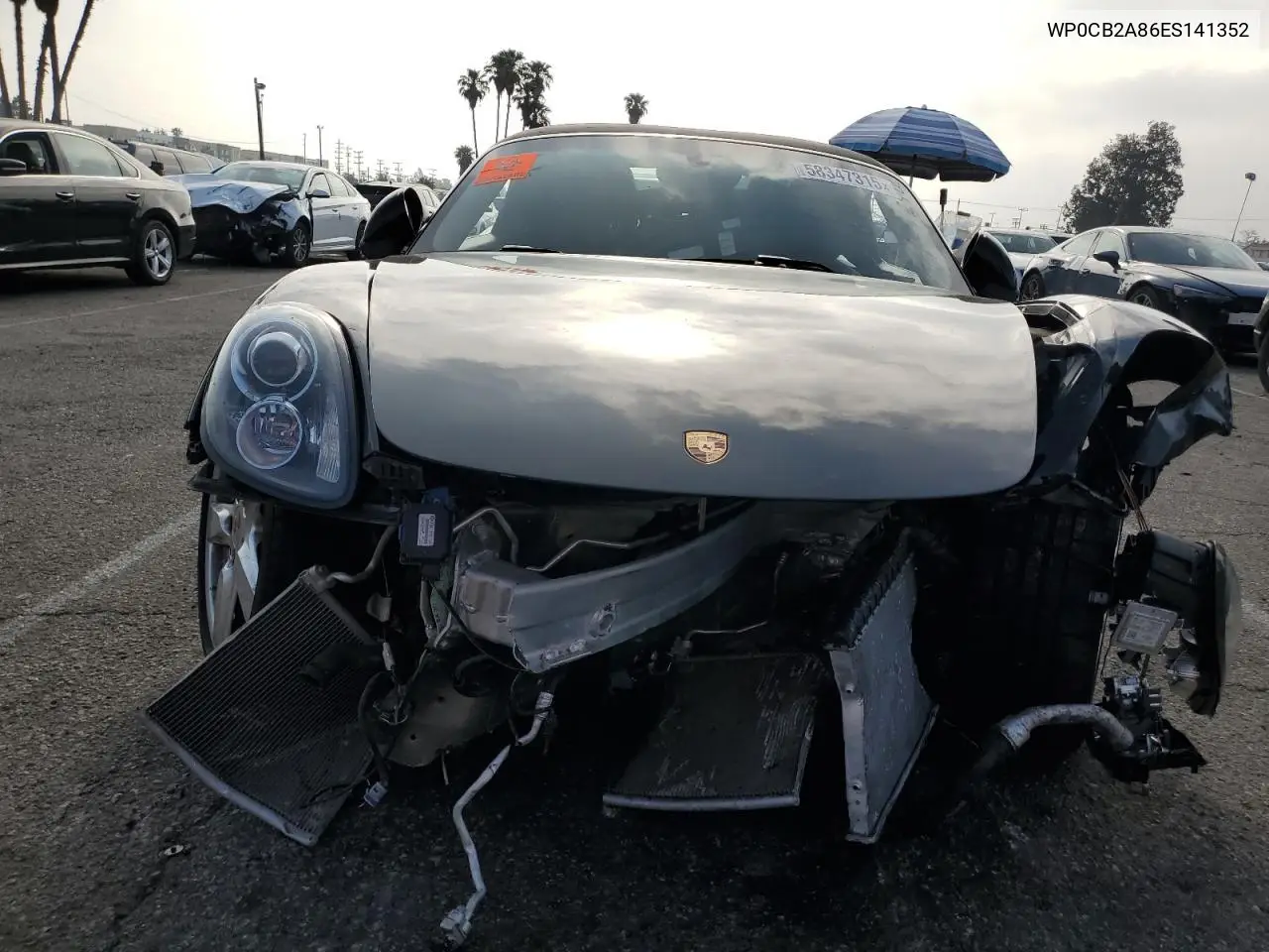 2014 Porsche Boxster S VIN: WP0CB2A86ES141352 Lot: 58347315