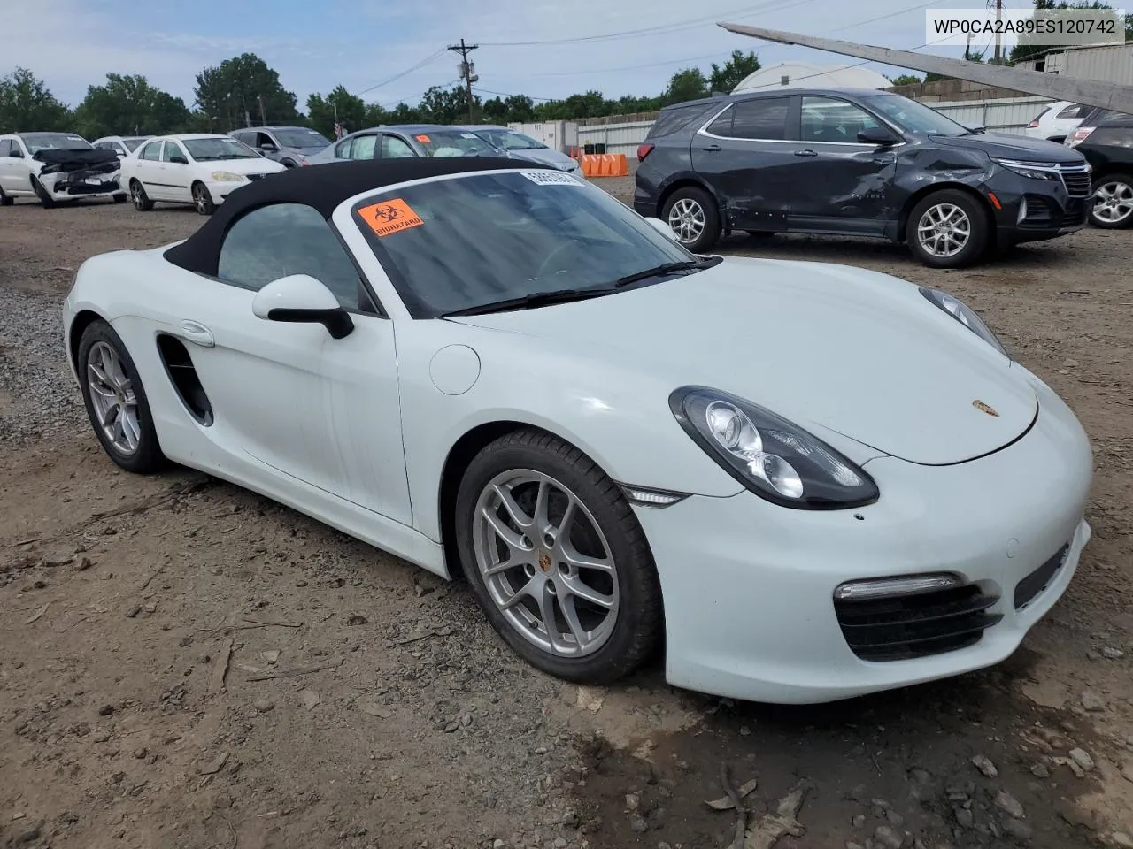 2014 Porsche Boxster VIN: WP0CA2A89ES120742 Lot: 58651954