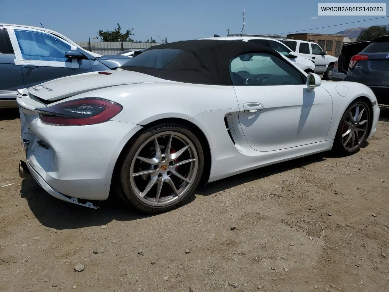 2014 Porsche Boxster S VIN: WP0CB2A86ES140783 Lot: 62143615