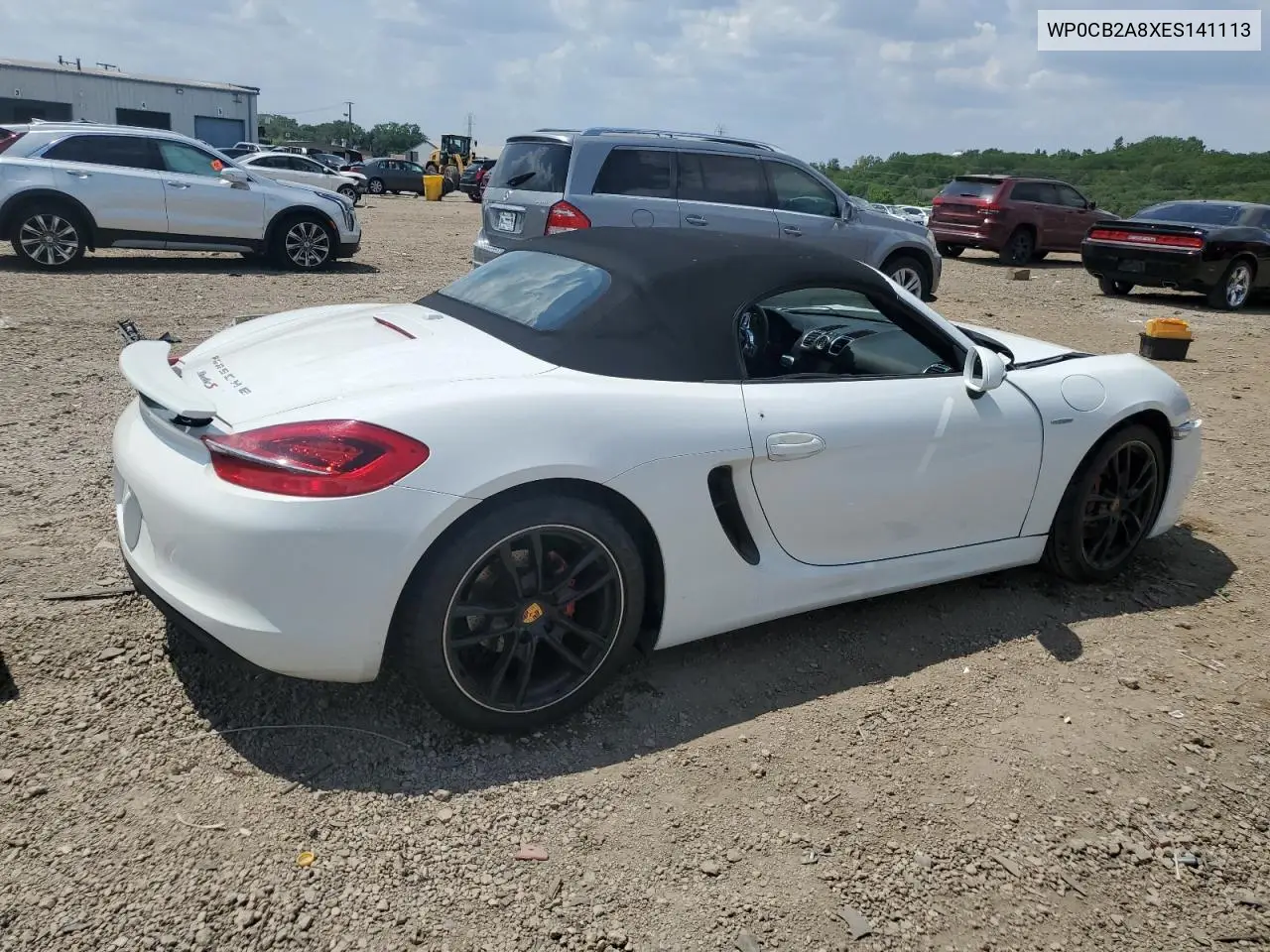 2014 Porsche Boxster S VIN: WP0CB2A8XES141113 Lot: 62924825