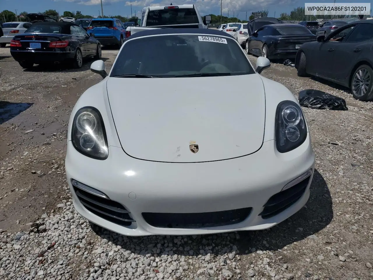 2015 Porsche Boxster VIN: WP0CA2A86FS120201 Lot: 56278965